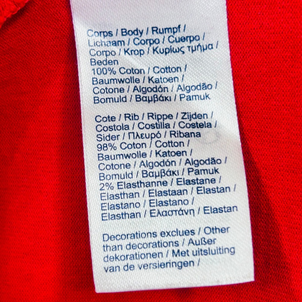 Lacoste Live T-Shirt Mens M Red Long Sleeve Script Logo Preppy Streetwear Sporty - Picture 9 of 11